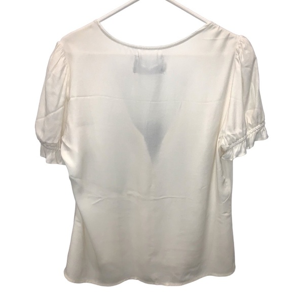 Reformation Allegra Button Up Top with Puff Sleeves White Blouse - Picture 5 of 9